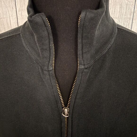 VTG Polo Ralph Lauren Men's Large Black 100% Cotton Full Zip Jacker - Picture 2 of 5